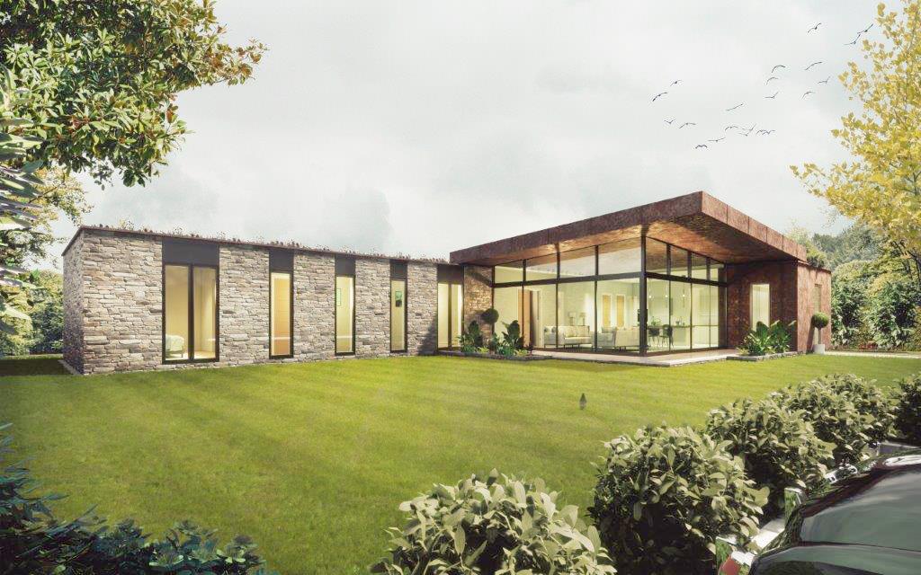 Lot: 81 - LAND WITH CONSENT FOR DETACHED DWELLING - Architect's CGI of the Proposed Dwelling